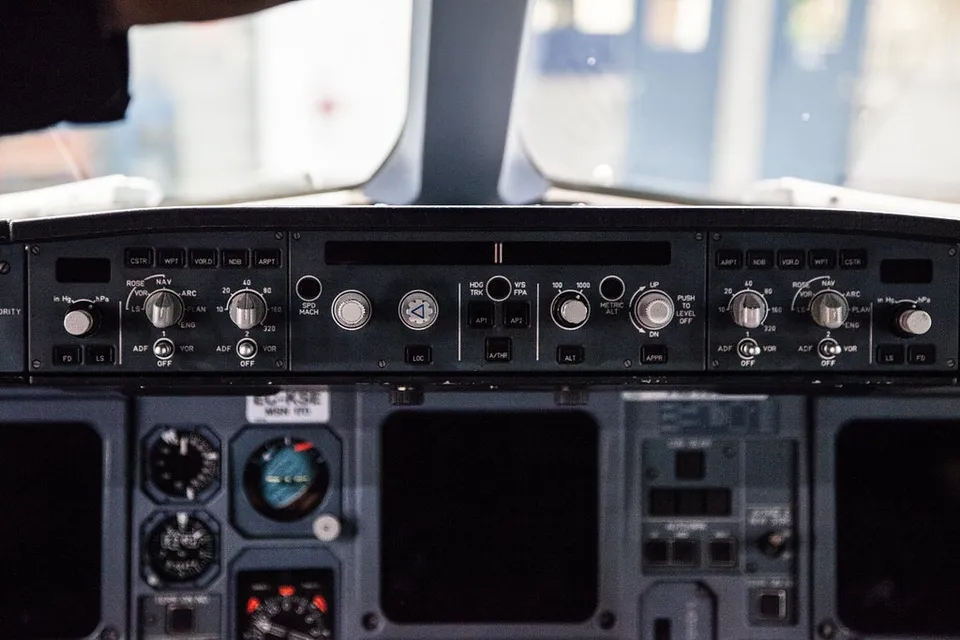 The autopilot flight control panel of an Airbus A340 cockpit, a stand-in for any system that keeps steering itself while nobody watches the heading.